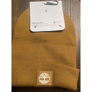 Timberland Men's Beanie Gray/Camel 2pc Hat Set Ribbed Cuffed NWT $68‎